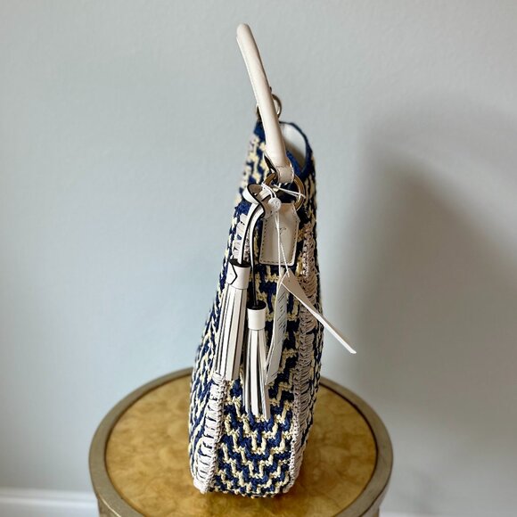 Tory Burch Thea Straw Bucket Shoulder Bag - Picture 4 of 15